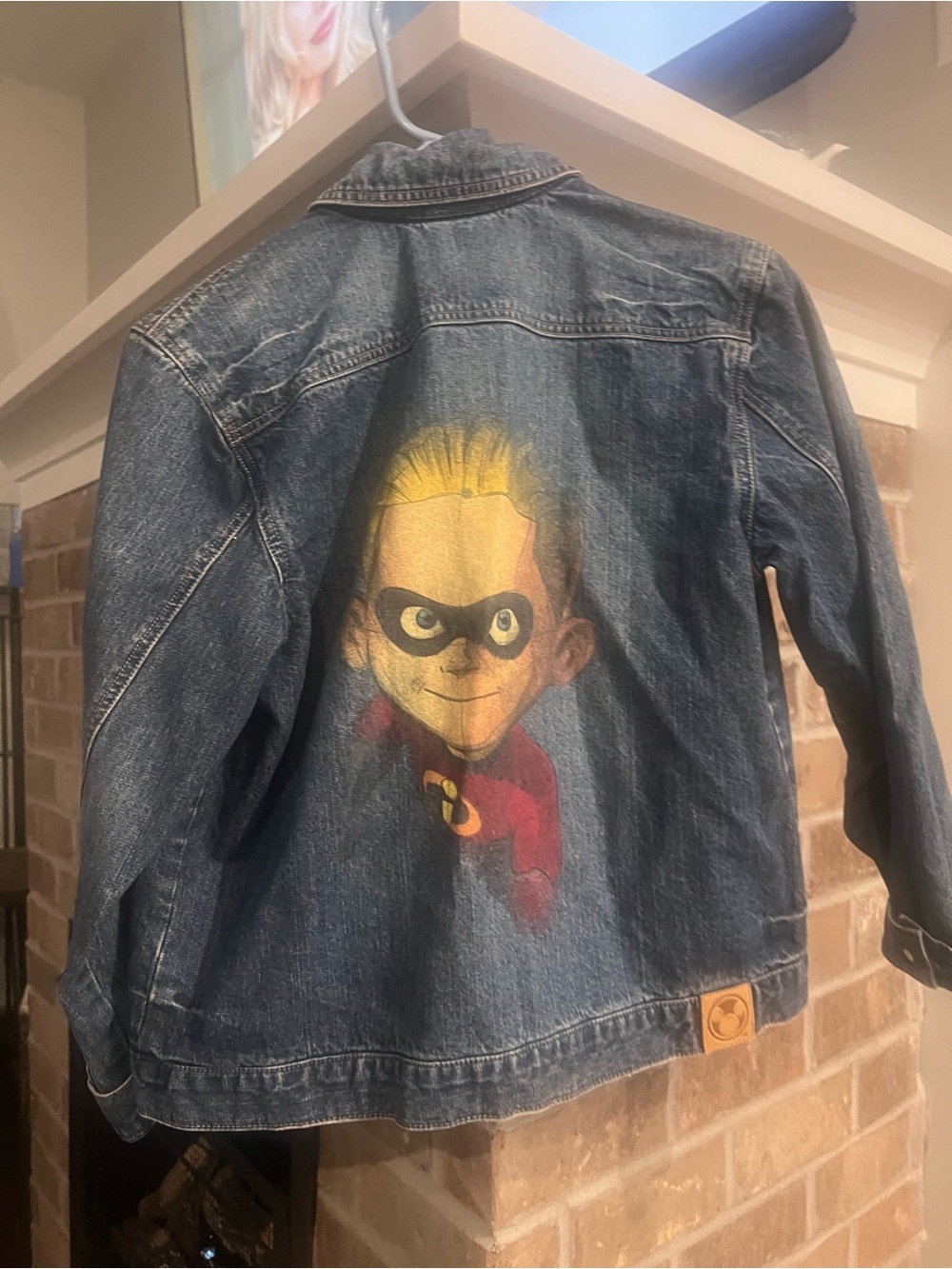 Disney Blue Denim Jean Jacket with Incredibles Patch - Picture 2 of 4